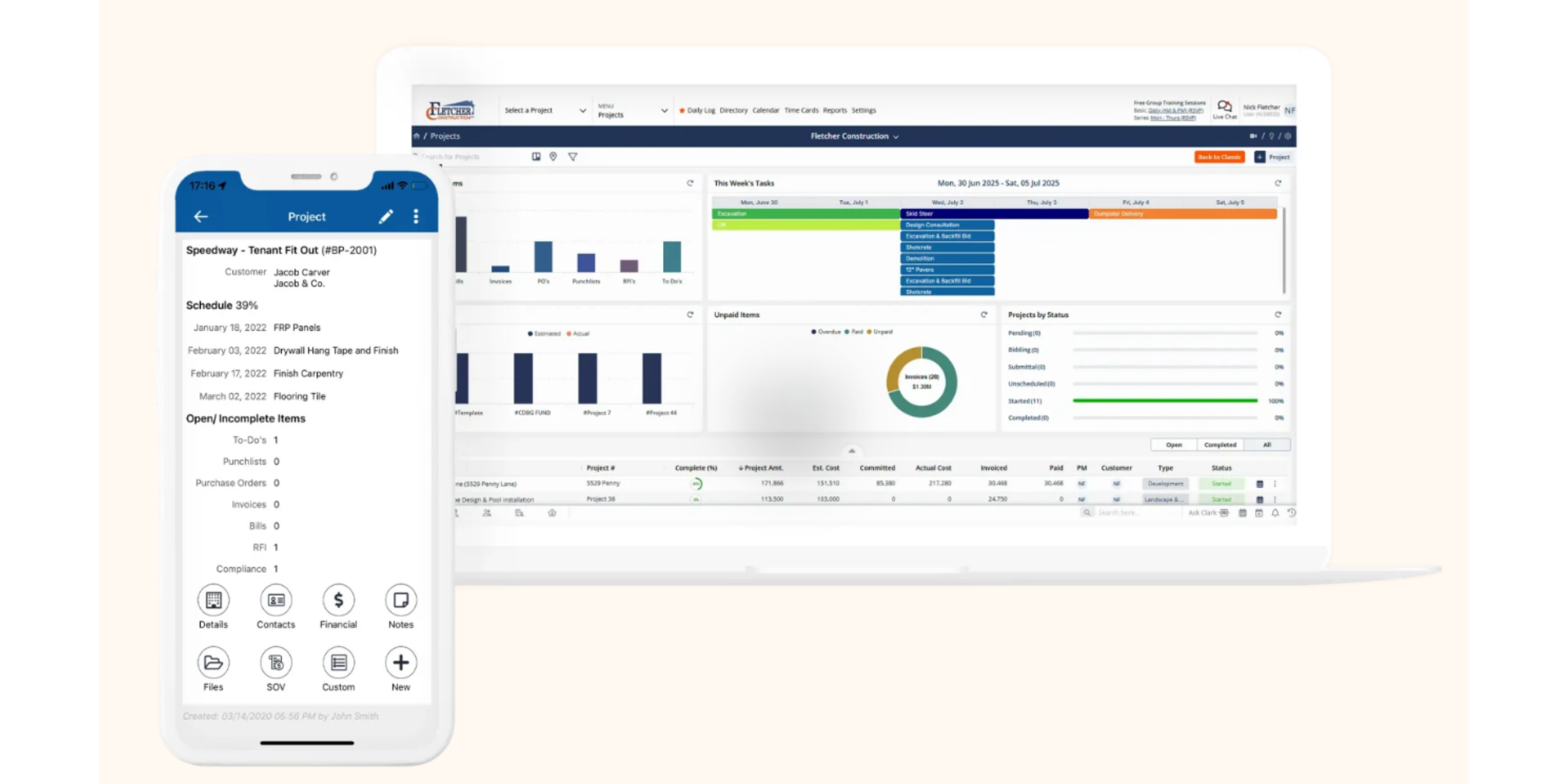 Contractor Foreman UI electrical contractor sofware